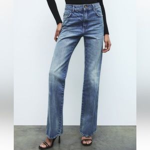 NWT Zara The 70’s High Rise Full Length ZW Jeans Sz 27 fits like 26